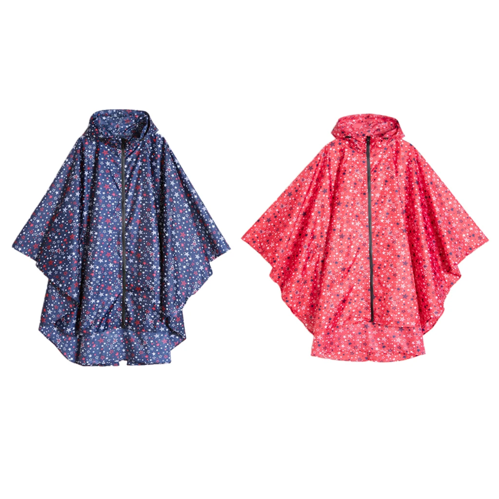 Женский унисекс уличный плащ с капюшоном пончо для пеших прогулок на молнии