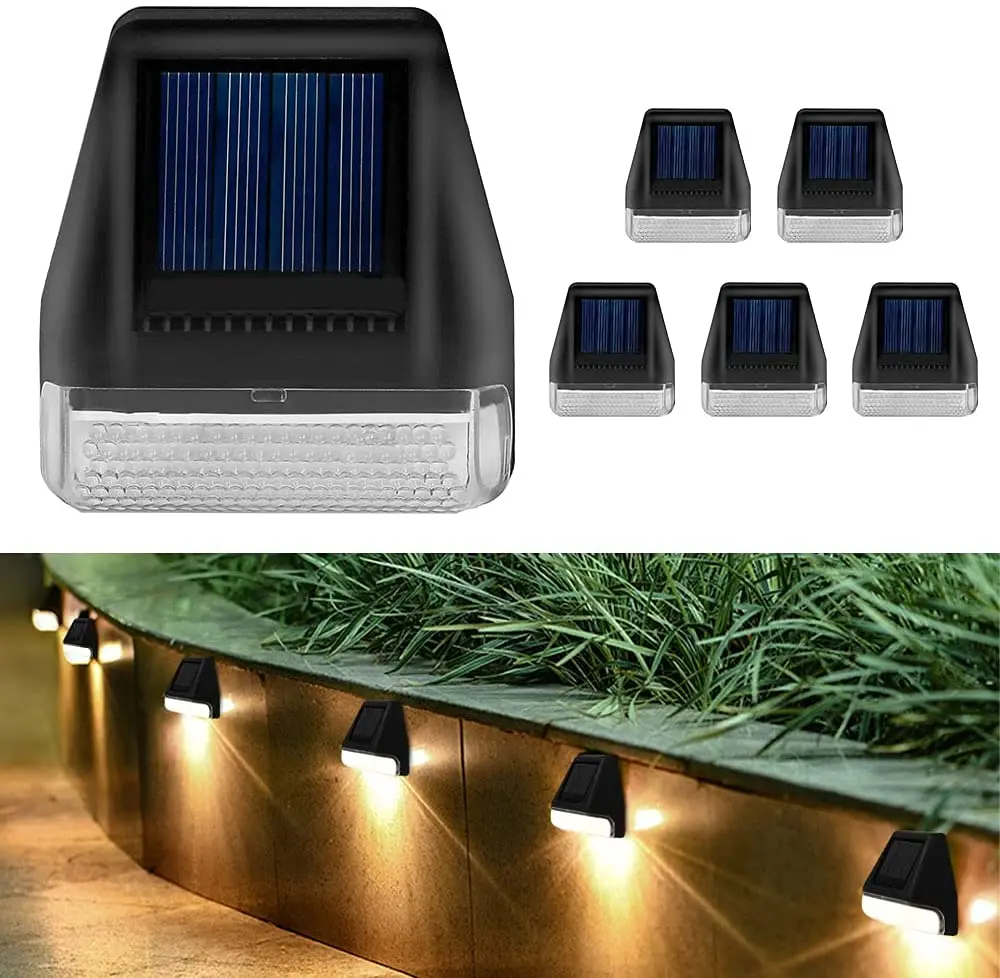 

Solar Step Lights Outdoor Waterproof, Solar Powered Fence Lights Deck Outside Night Lighs Decor for Steps Stairs Walkway Garden