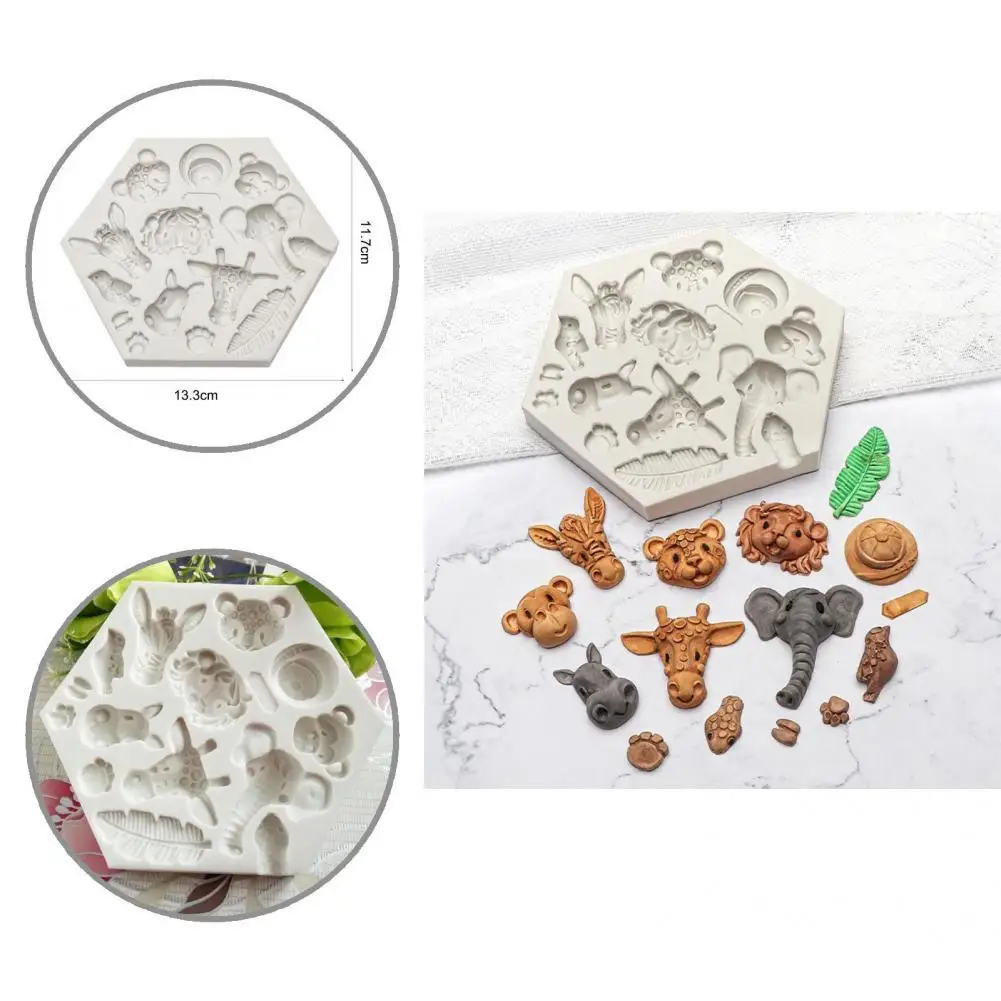 

Термостойкая силиконовая форма для украшения сафари в джунглях «сделай сам», Аксессуары для выпечки