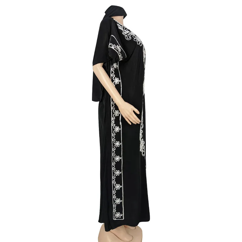 Abaya Дубай мусульманское платье женское модное с V образным вырезом свободные
