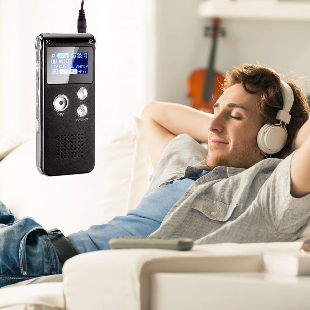

Digital Voice Recorder USB Charging Recording Device Music Player Portable Rechargeable Noise Reduction Stereo Recording Device