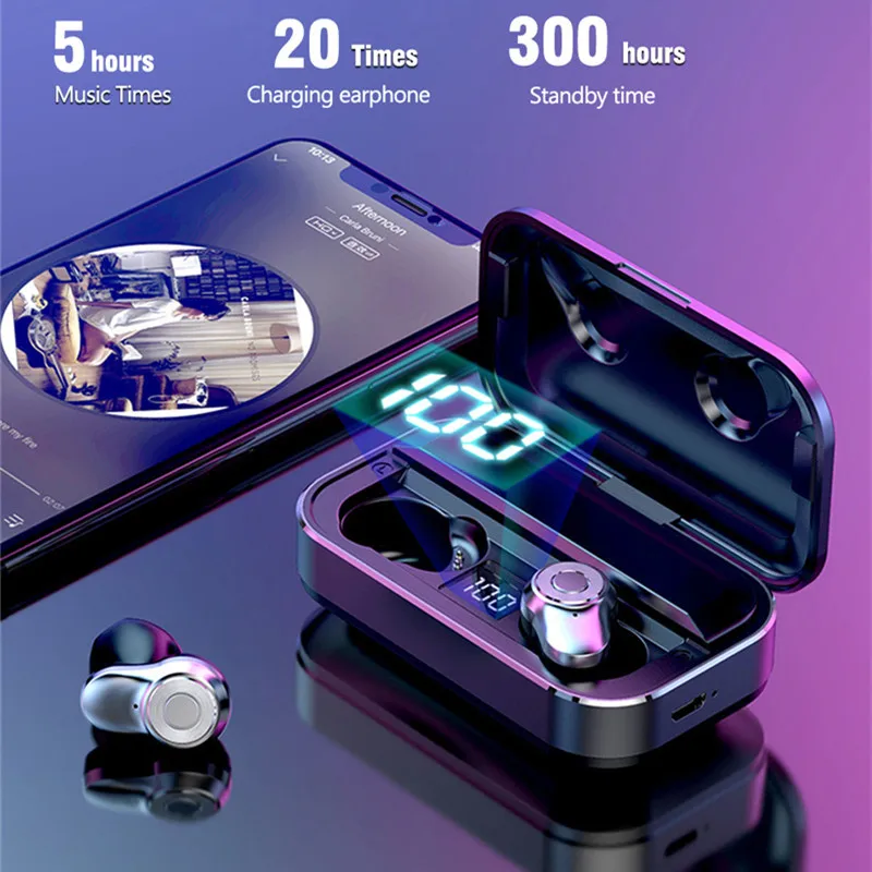 Водонепроницаемые наушники TWS IPX7 Bluetooth 5 0 беспроводные спортивные вкладыши xiqomi с