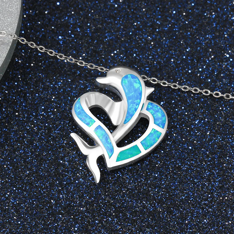 Модное женское ожерелье JoyceJelly в виде дельфина с сердцем Изящные Ювелирные