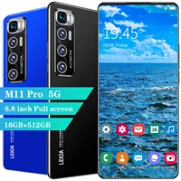 2021 new m11 pro 6 8 inch cellphone face id real 16gb 512gb phone mtk6889 10core lte 5g 4g 5600mah smartphones global version