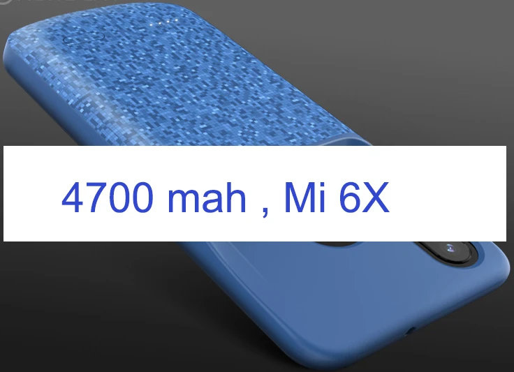 SeenDa противоударный чехол для зарядного устройства для Xiaomi mi 8 9 SE mi x 2 2s Запасной внешний аккумулятор чехол для внешнего зарядного устройства для mi 6 6x - Цвет: Mi 6x blue