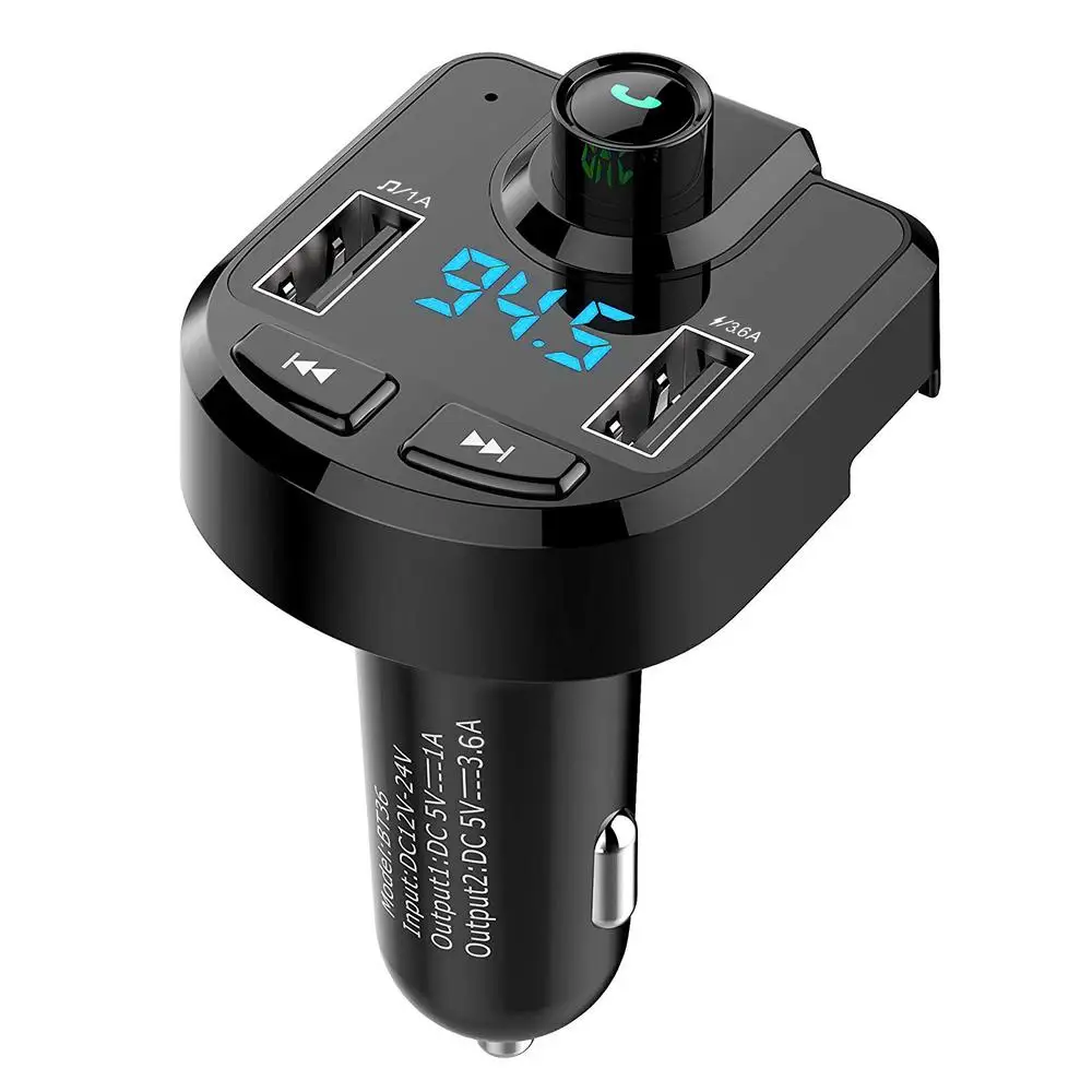 

Автомобильный Bluetooth MP3-плеер звонки громкой связи плеер Fm-передатчик автомобильное зарядное устройство