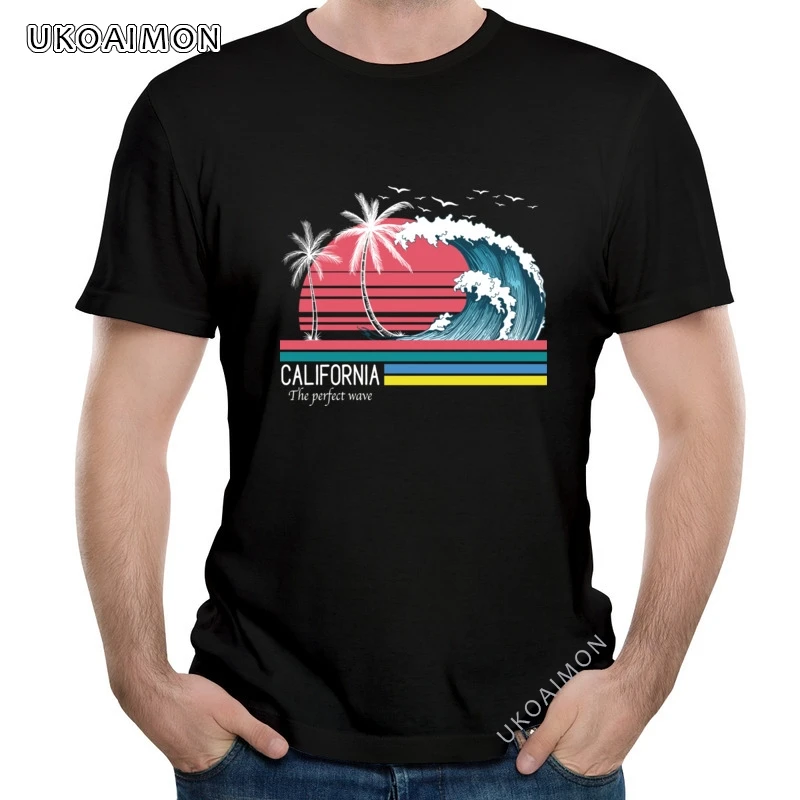 

California The Perfect Wave Manga Cotton TShirts Fashion New Design T-Shirts 3D Printed Pure Cotton T Shirt Drop Shipping