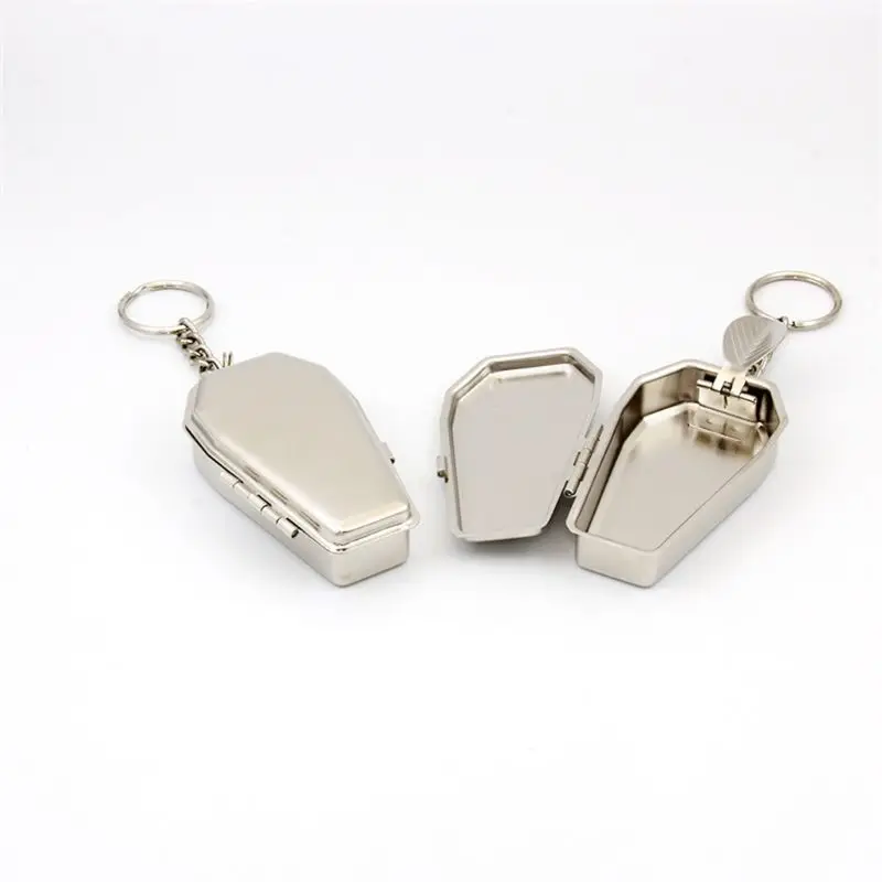 Мини Оловянная форма гроба карманный пепельница портативный с крышками дорожный