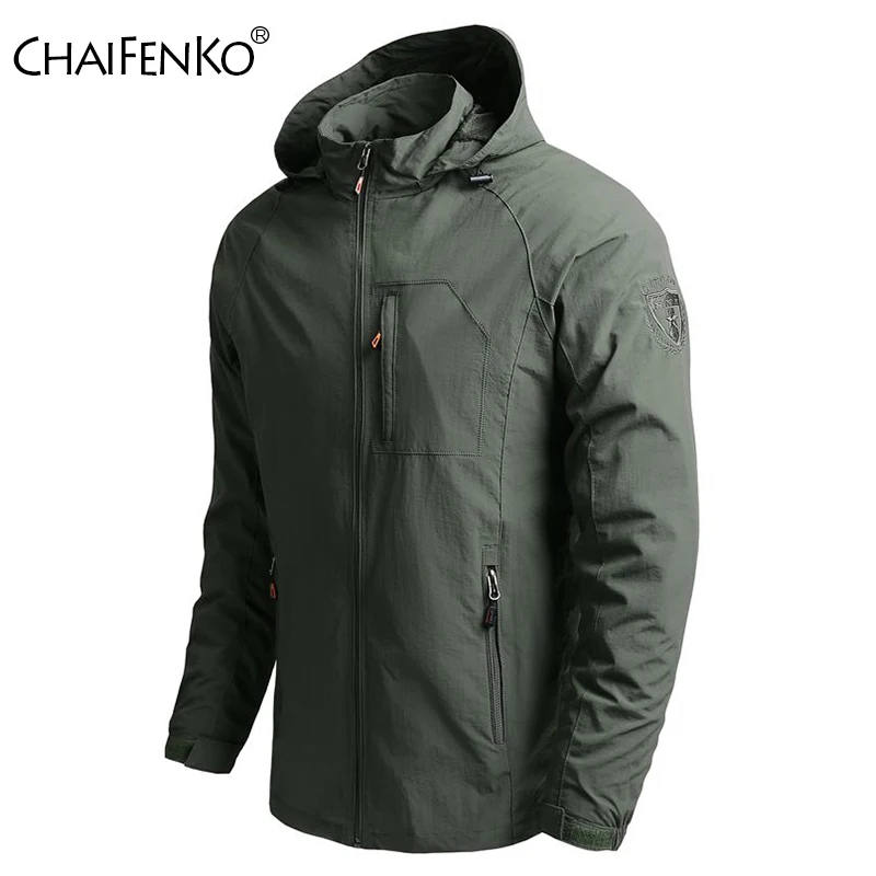 Men Outdoor Hiking Jackets Waterproof Hooded Windbreaker Coat Men 2022 Autumn New Casual Jacket Tactics Military Jackets Men 5XL