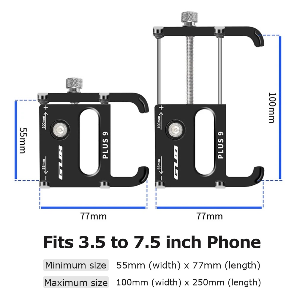 gub pro bike phone holder aluminum handlebar clip bicycle stand for 3 5 to 7 5 inch cycling bracket motorcycle accessories free global shipping
