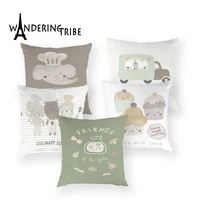 pink unicorn pillowcases for pillows cushion covers for sofa cartoon animal elephant nordic home decor decorative cushion car