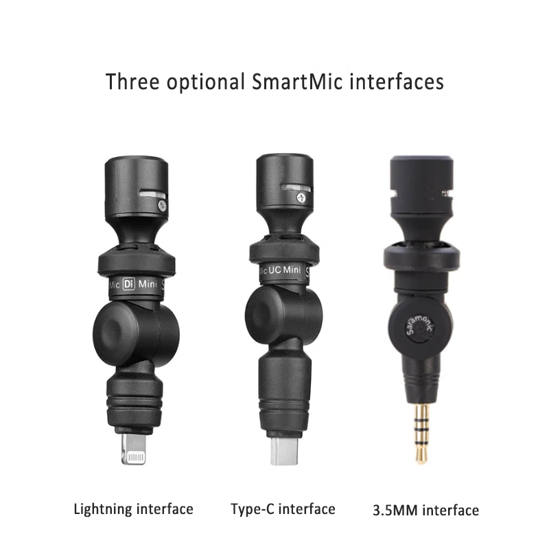 Saramonic Smartmic Di /UC миниатюрный гибкий конденсаторный микрофон с разъемом Lightning/Type C