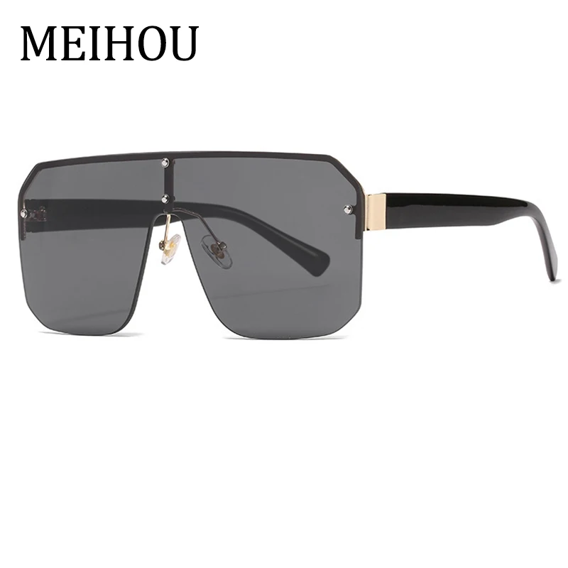 

Очки солнцезащитные женские квадратные без оправы, Модные Винтажные Роскошные брендовые солнечные очки оверсайз с защитой UV400