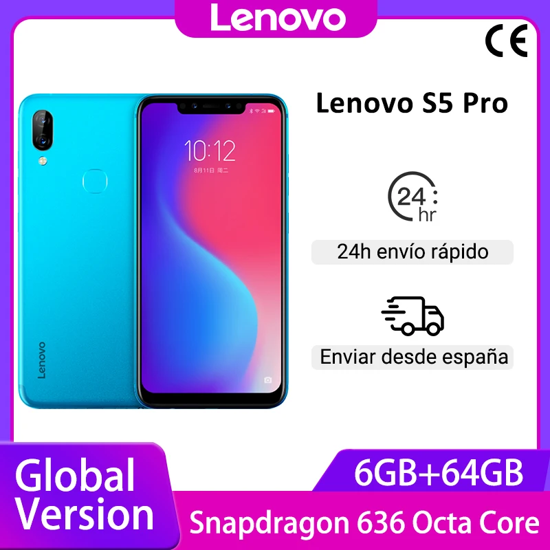 Глобальная версия Lenovo S5 Pro 6 Гб 64 Snapdragon 636 Octa четыре ядра смартфон с функцией