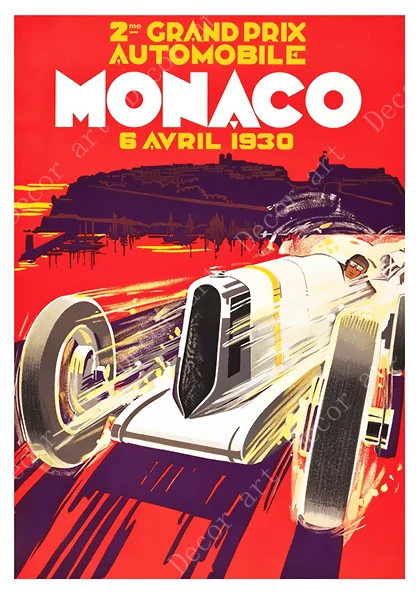 Постеры из крафт-бумаги с рисунком Княжества Монако | Дом и сад