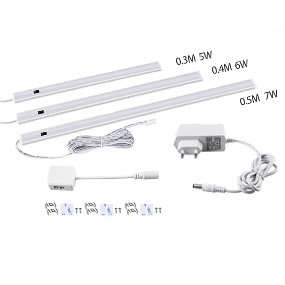 

30 40 50cm LED Under Cabinet Hand Sweep Switch Night Lights Kitchen Light Bedroom Wardrobe Closet LED Bar Light Indoor Home Lamp