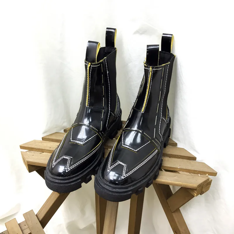 Зимняя обувь женские ботильоны Лидер продаж Botas Mujer Invierno 2019 кожаные ботинки без