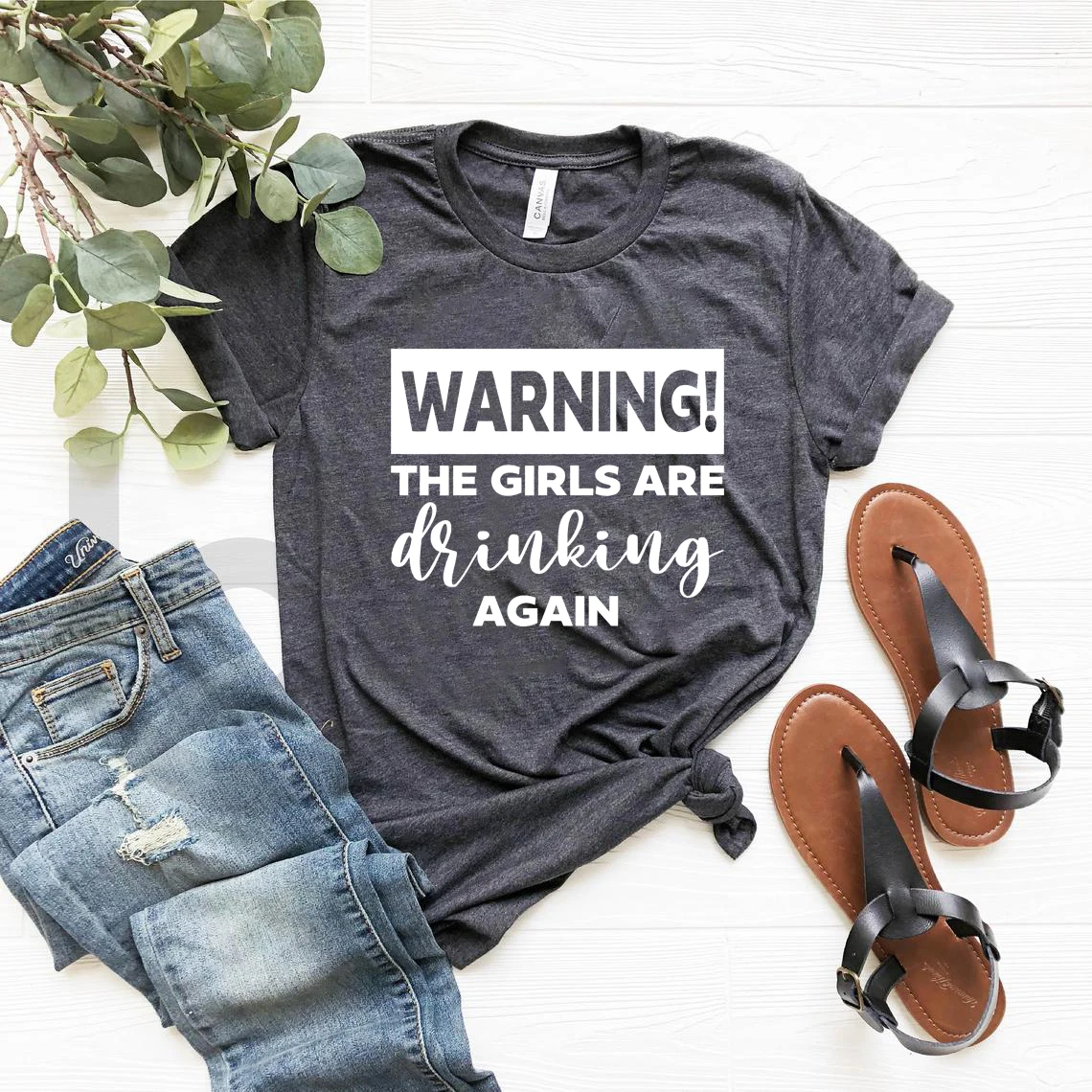 

Warning The Girls Are Drinking Again Shirt Drinking Buddies Day Drinking T-Shirt Funny Wine Lover Shirts Mujer Camisetas