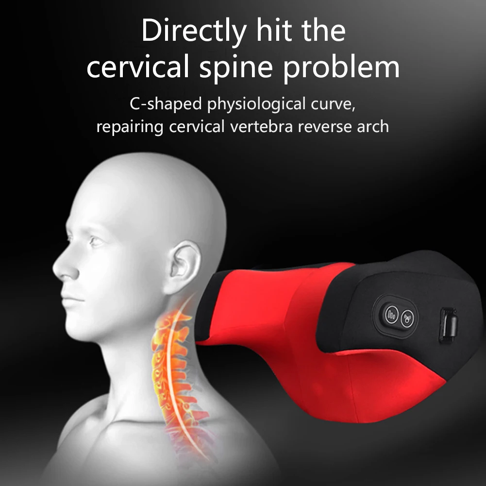 Массажная подушка для шеи DOKIA профессиональная дорожная поддержки поясницы на