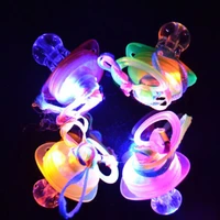 hot 1pc led flashing baby pacifier toddler orthodontic nipple whistle flash glow sticks party supplies toy pacifier care random