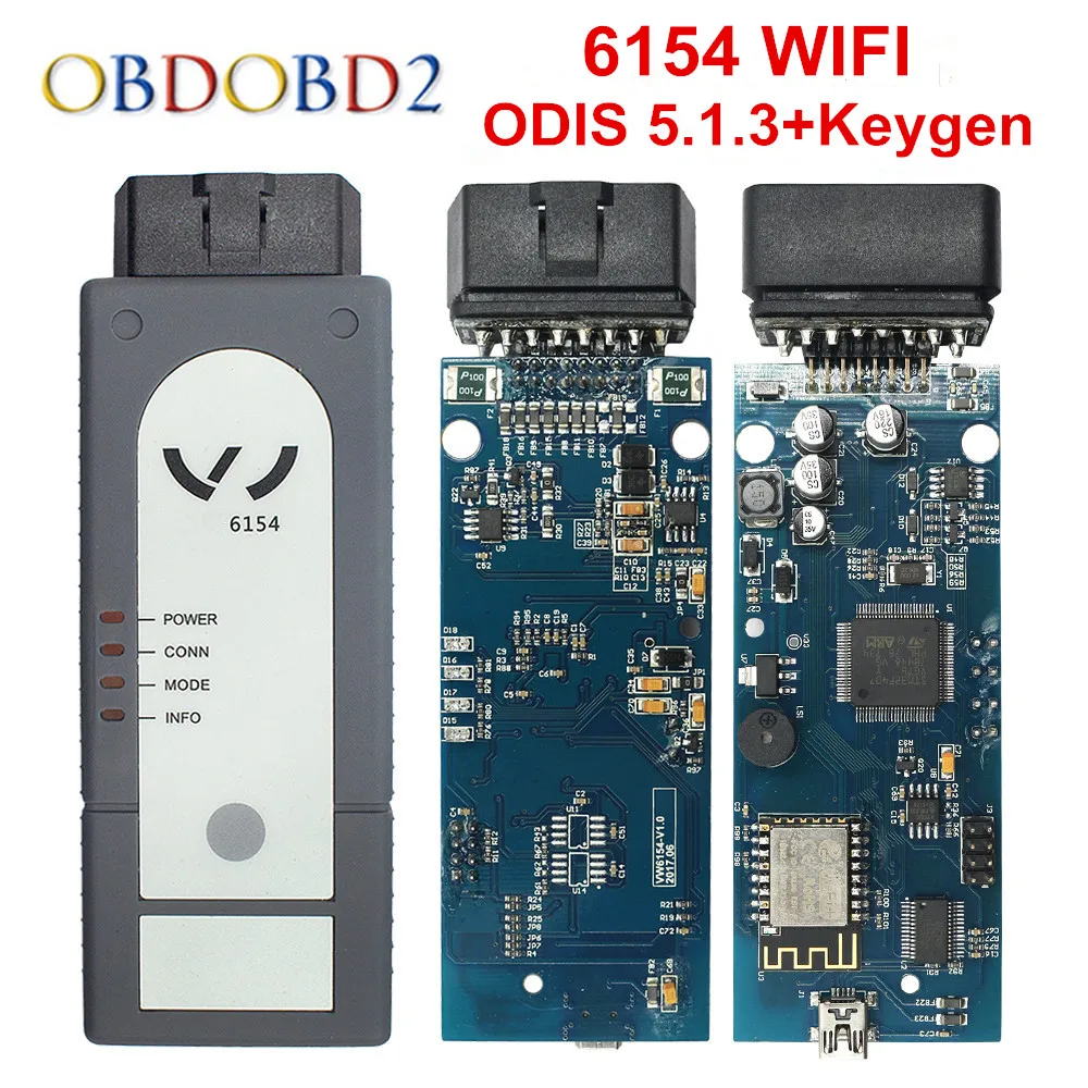 OKI 5054A ODIS V4.4.1 Keygen Bluetooth AMB2300 6154 wifi 5054A полный чип 5054 UDS для VAG диагностический инструмент - Цвет: 6154