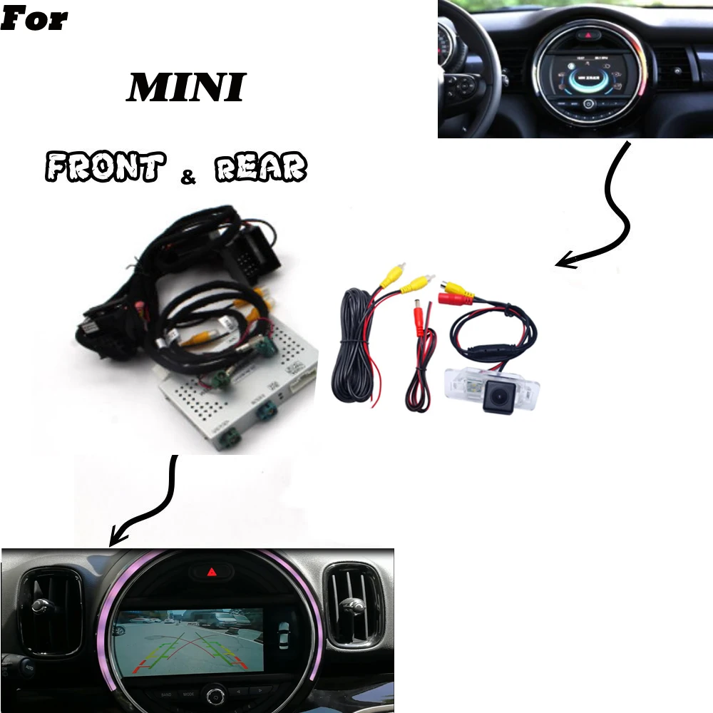 Задняя камера для MINI Clubman/Clubvan R55/Countryman R60 парковочная Передняя камера Bakcup реверсивная камера интерфейс дисплей Decod