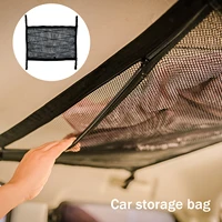 double mesh car ceiling cargo net pocket interior overhead roof hanging sundries storage organizer car net storage for suv jeep