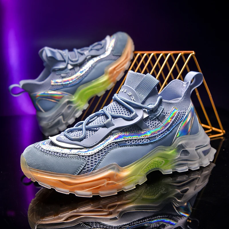 

New Men Running Shoes Breathable Chunky Sneakers High Quality No-slip Comfortable Jogging Shoes Cushioning All-match Zapatillas
