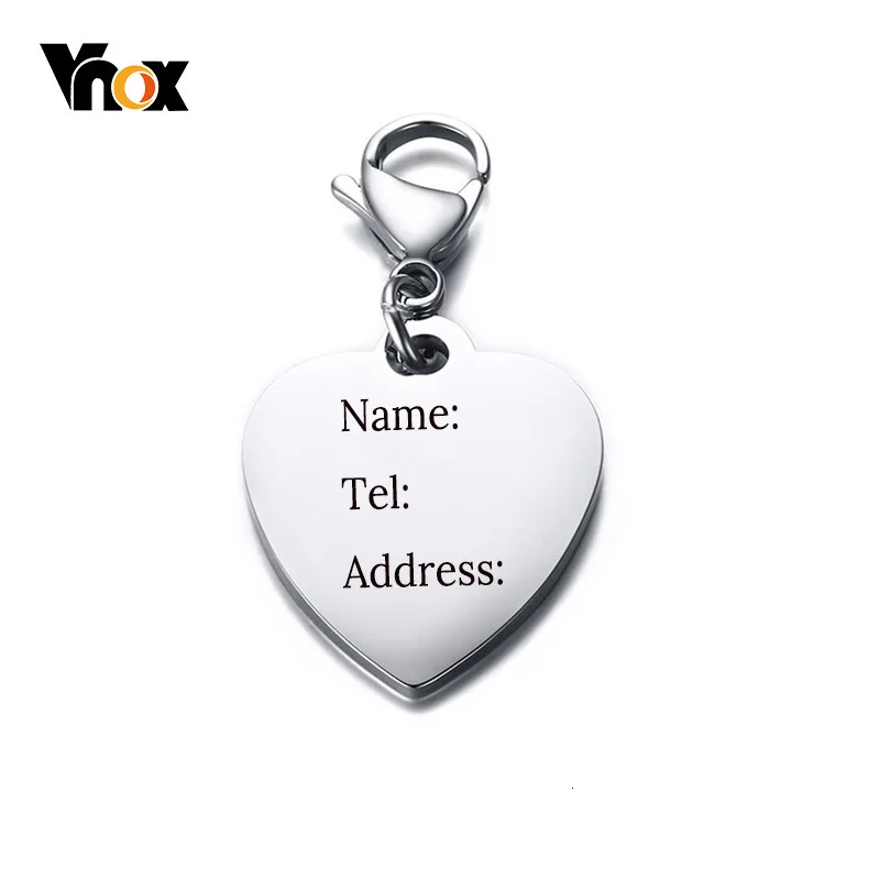 Vnox никогда не выцветает сердце любовь брелок для женщин мужчин Бесплатная