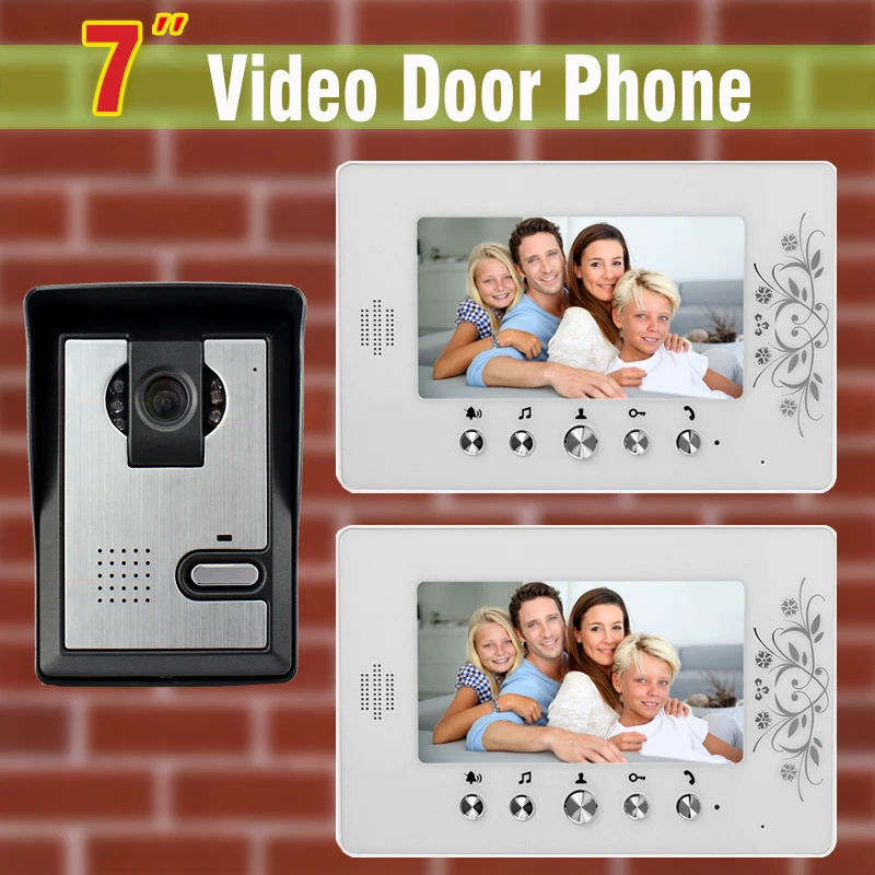 

7 inch monitor Video Door Phone Intercom System night vision waterproof Camera Video Doorbell interphone kit