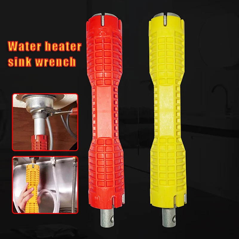 

Универсальный гаечный ключ 8 в 1 для раковины и смесителя, Сантехнический инструмент для унитаза, раковины, ванной, кухни JS22