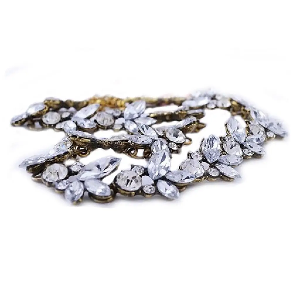 70% Лидер продаж женские вечерние Роскошные толпы прозрачные стразы цветок