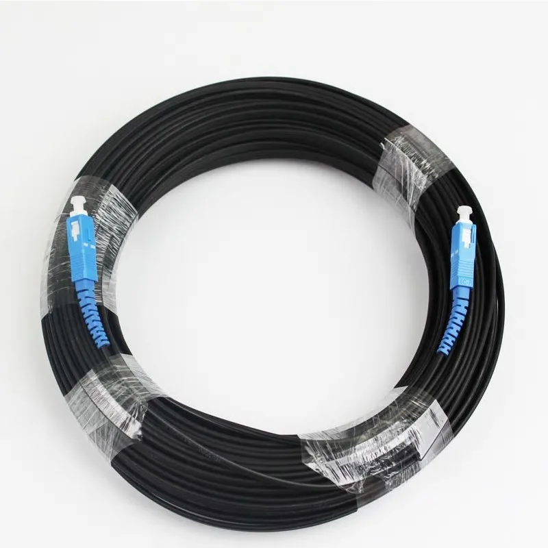 SC UPC to SC UPC Fiber Optic Drop Cable Single Mode Simplex 2.0mm Outdoor Fiber Optic Patch Cord Optical Patch Cable