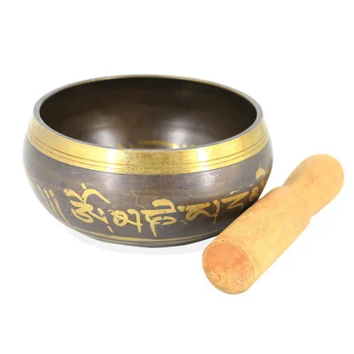 

Silent Mind Tibetan Singing Bowl Set Antique Design With Dual Surface Mallet and Silk Cushion Promotes Peace Chakra Healing