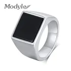 Кольцо мужское гладкое из нержавеющей стали 316L в стиле панк-рок