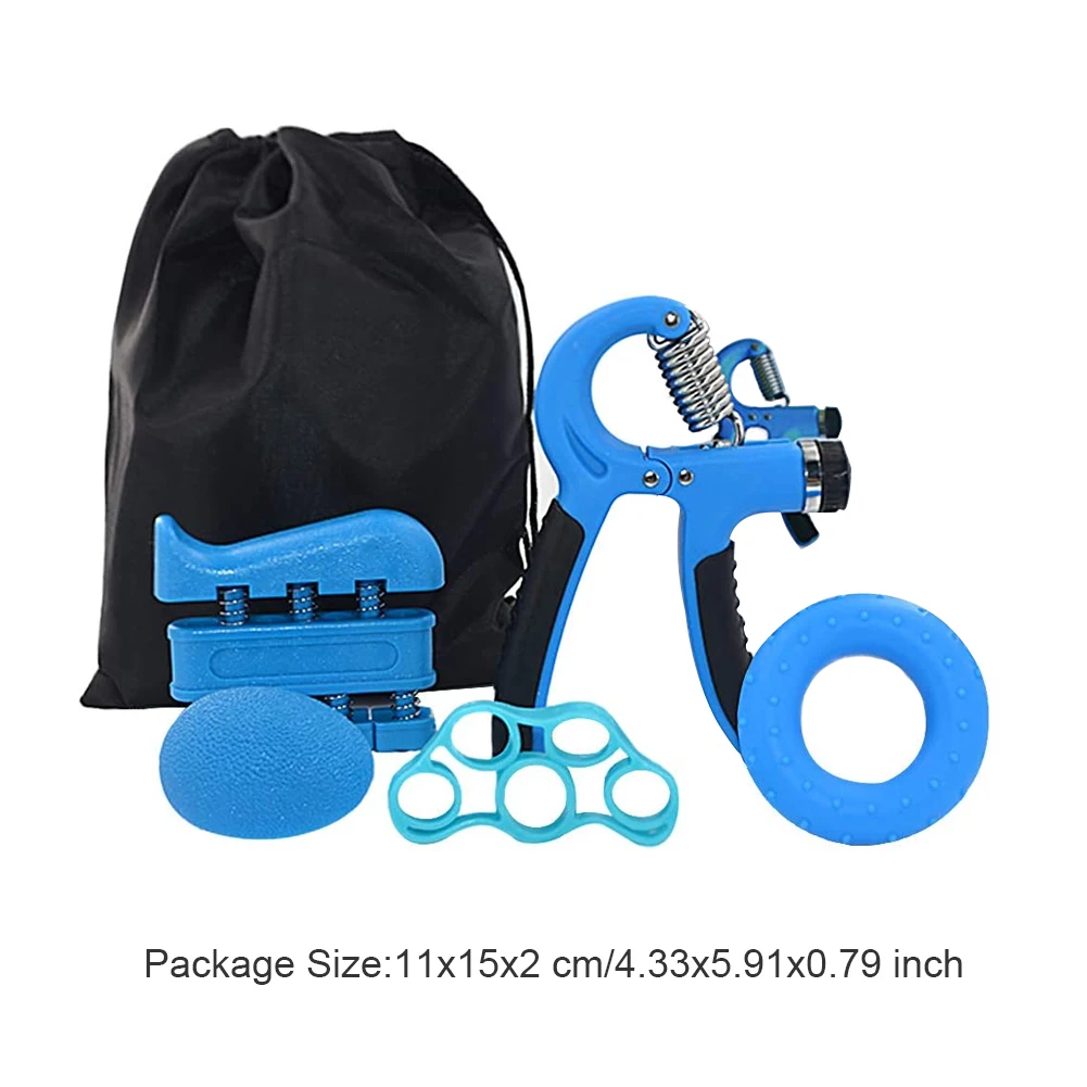 

5PCS Hand Grip Strengthener Adjustable Forearm Training Equipment For Injury Recovery Increase Strength Finger Carpal Expander