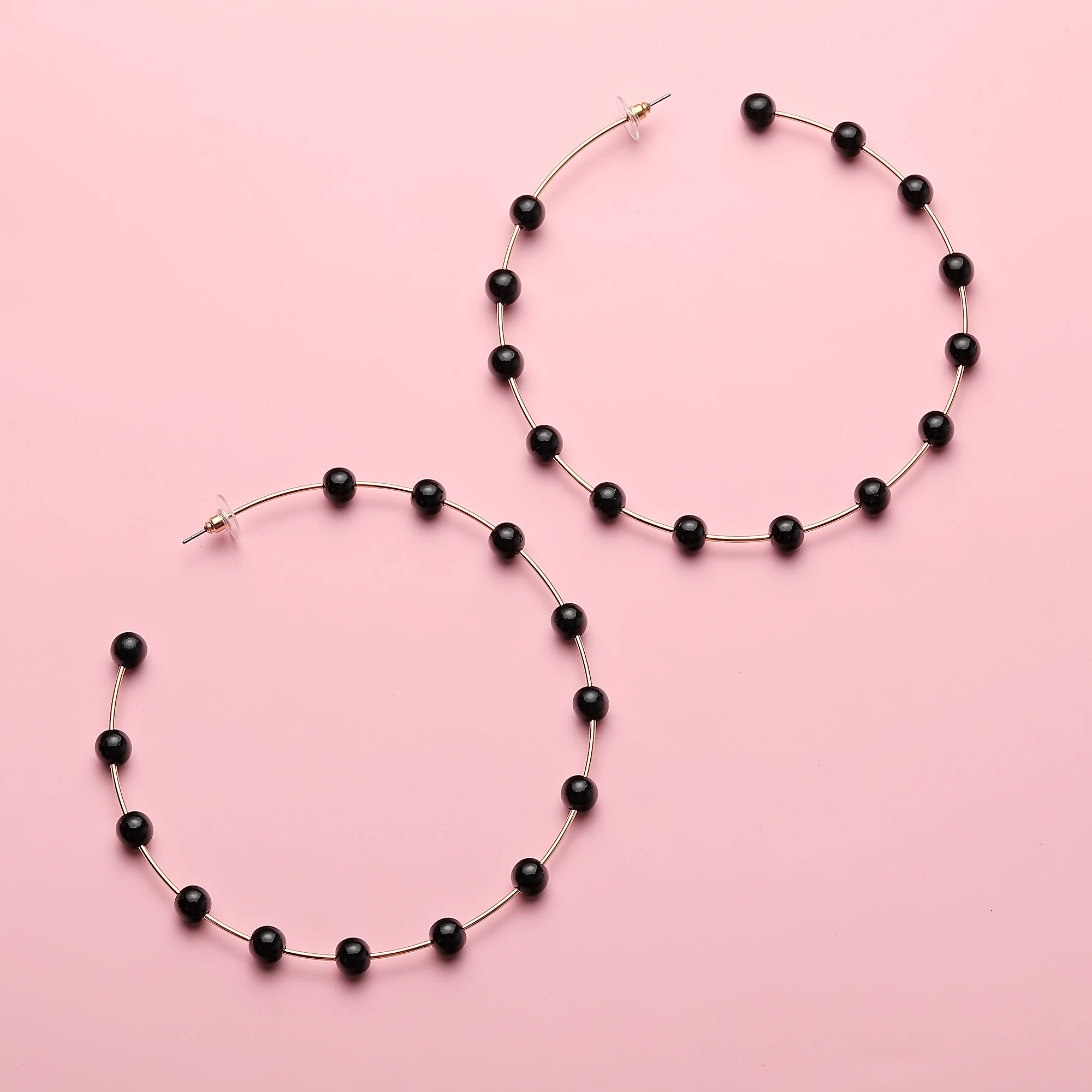 

White Black Pearl Hoop Earrings Earrings for Women Bohemian Round Big Earrings Large Earings Fashion Jewelry Charms Pendientes