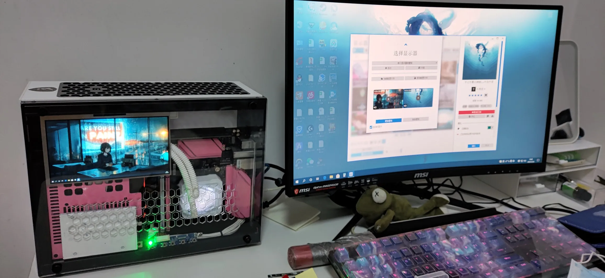 8-дюймовый мини-монитор для компьютера мониторинг температуры вентилятора