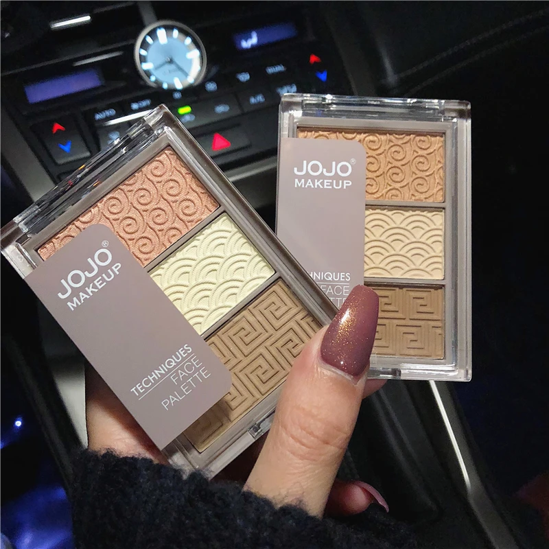 Блестящая пудра хайлайтер контур лица кремовая палитра для макияжа|Бронзеры и