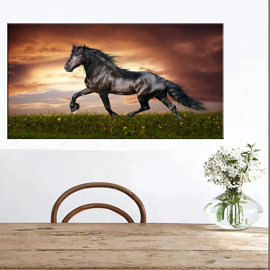 Настенные художественные картины Современный домашний декор одиночная черная