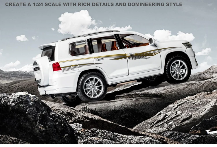 

1:24 Toy Car TOYOTA LAND CRUISER Prado Alloy Car Diecasts Toy Vehicles Pull Back Car Model Kids Birthday Gifts Toys 010