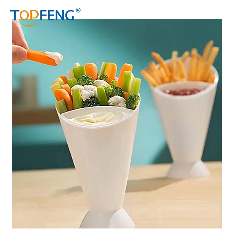 2 в 1 французский конус для картошки фри с чаша макания инструмент картофеля