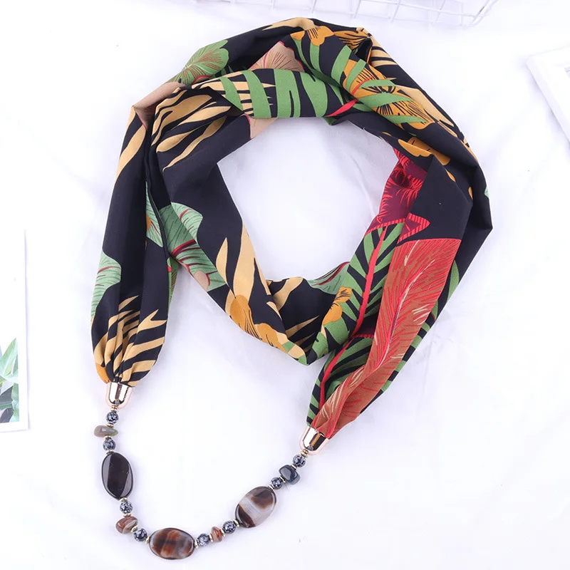 Шарфы с подвесками летние шарфы принтом модные аксессуары шифоновый мягкий