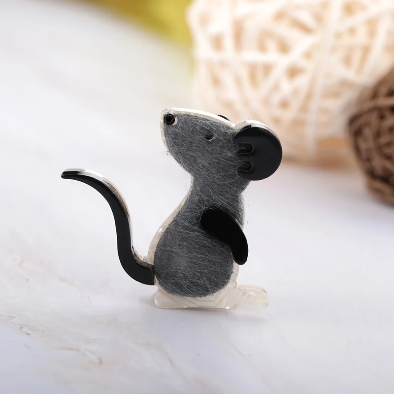 Броши Funmor в виде мыши и животных искусственная кожа аксессуары для пуловера