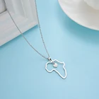 Ожерелье женское из нержавеющей стали с картой страны