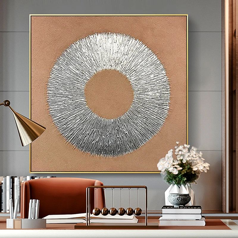 Handmade Abstract Painting On Canvas Large Wall Art Gold Leaf Canvas Art Oversize Gold Texture Painting Modern Home Decor