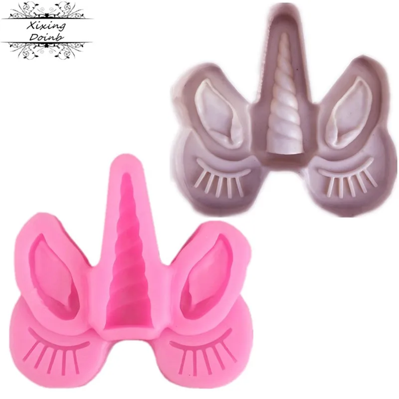 DIY Единорог ушные глаза силиконовая форма для украшения торта мягкие конфеты