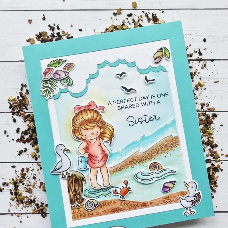 Летние штампы и для девочек с изображением обезьяны скрапбукинга фотоальбома