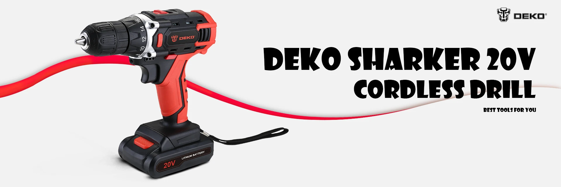 DEKO New Sharker 20 в Беспроводная сверлильная электрическая отвертка мини беспроводной драйвер питания литий-ионный аккумулятор постоянного тока 3/8 дюйма 2 скорости