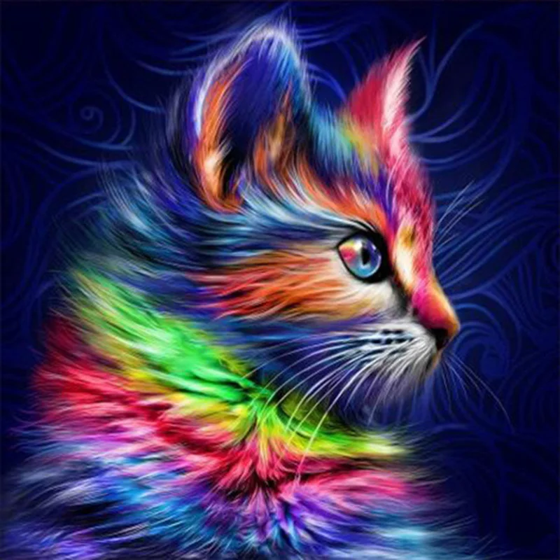 

YI BRIGHT Full Drill Square Diamond Painting Cross Stitch Cat 5d Diamond Mosaic Art Diamond Embroidery Animal Rhinestone Picture